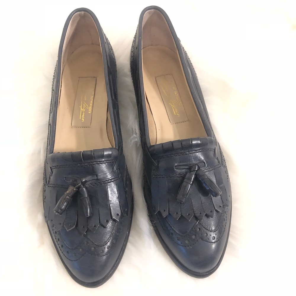 Etienne Aigner Leather Oxford Tasseled Loafers 7.5